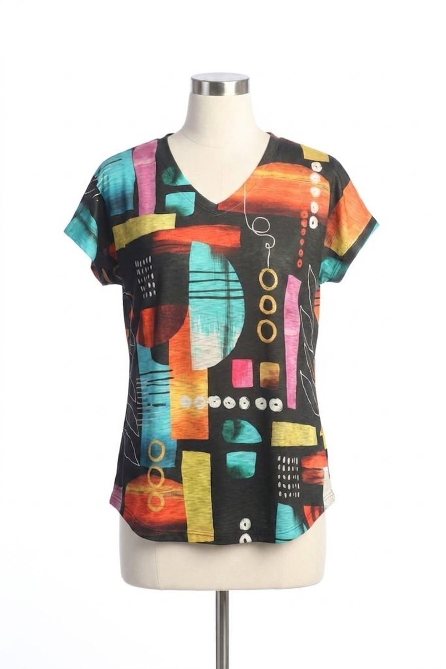 NEW JESS & JANE geneva cap sleeve top in black
